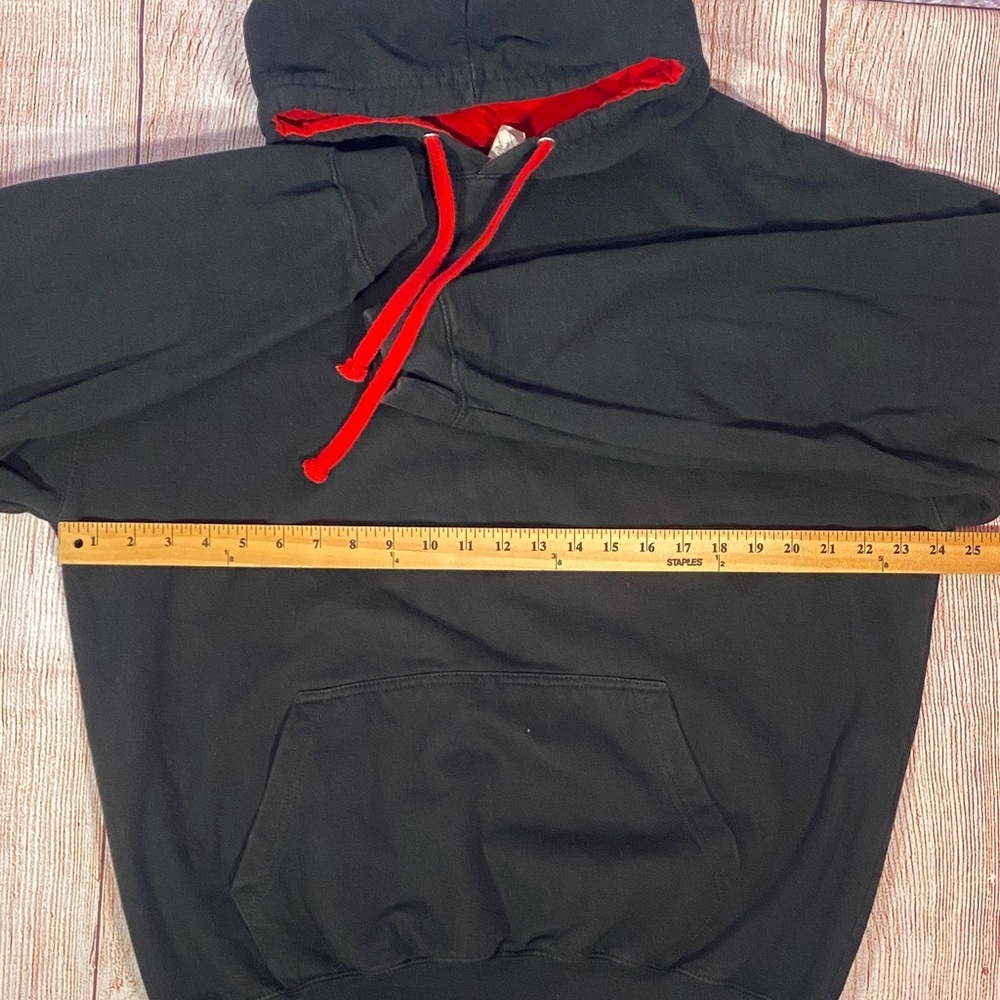 Just Hoods XL Black Graphic Hoodie Delivering Good Times Pullover Sweatshirt - Picture 11 of 15